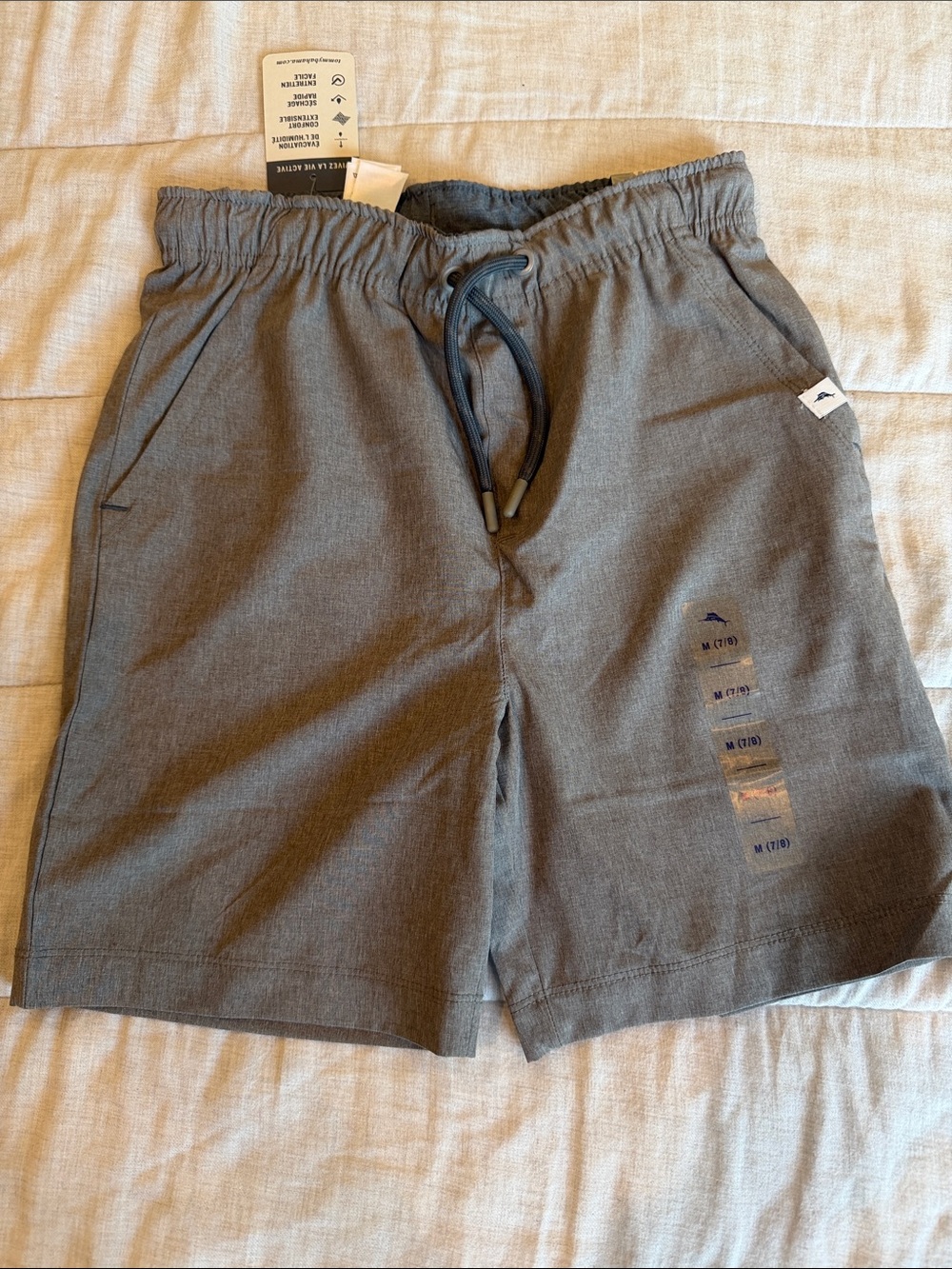 Tommy Bahama Boys' Gray Elastic-Waist Pull-On Shorts
